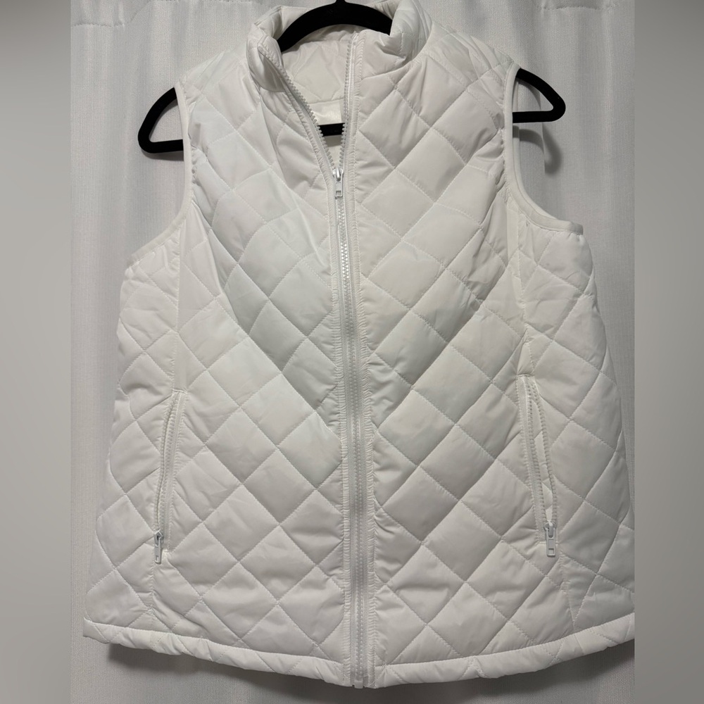 White Quilted Vest